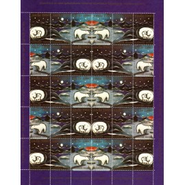 1980 - Grønland - Julemærkeark Isbjørne - Frimærke - Postfrisk. 1980 - Grønland - Julemærkeark Isbjørne - Frimærke - Postfrisk.